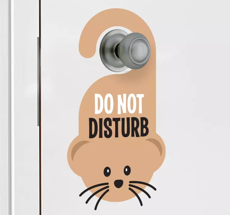 Türaufkleber Do not disturb Ratte - TenStickers