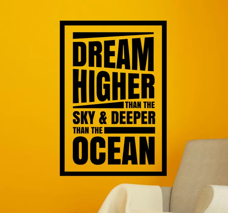 dream higher motivationsaufkleber - TenStickers