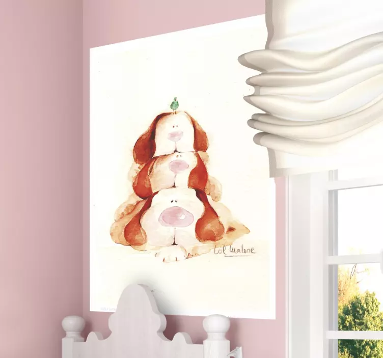 Drei Hunde Aufkleber - TenStickers