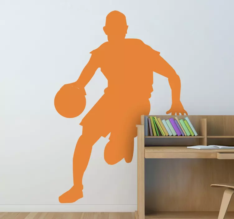 Dribbelnder Basketballspieler als Aufkleber - TenStickers