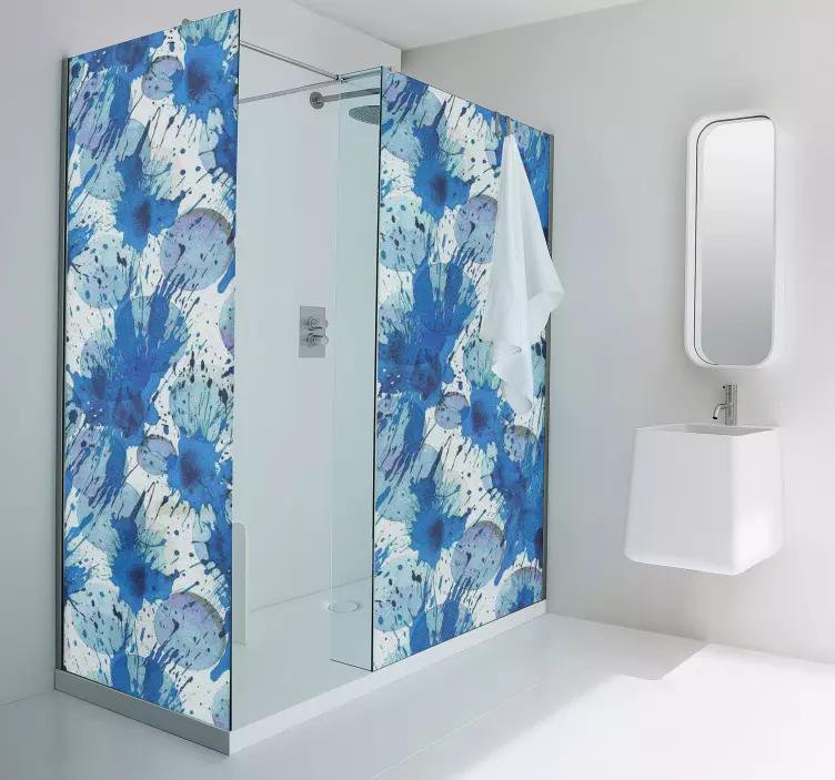 Dusche Folie blaue Tine Design - TenStickers