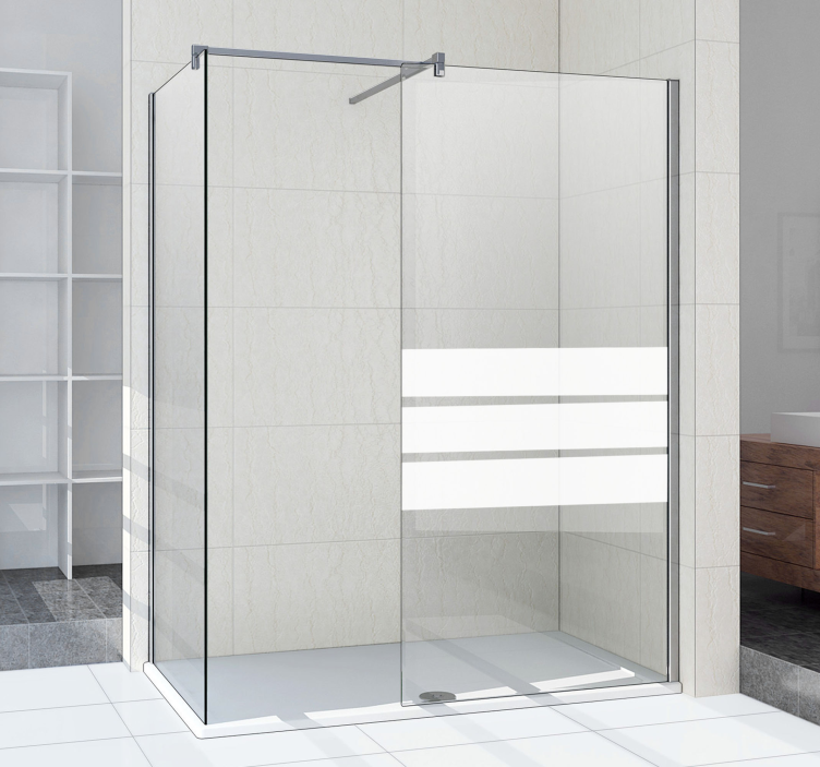 Klebefolie Dusche Drei einfarbige Streifen - TenStickers