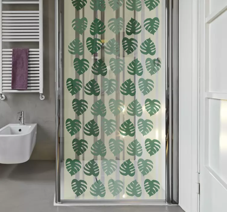 Duschwandaufkleber Blätter - TenStickers