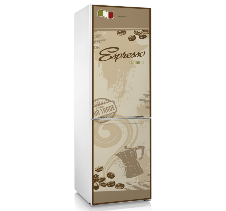 Espresso Kühlschrank Folie - TenStickers