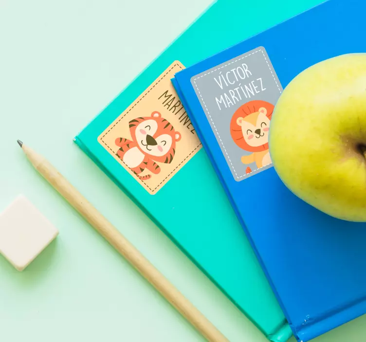 Etiketten für schulhefte pädagogischer aufkleber - TenStickers