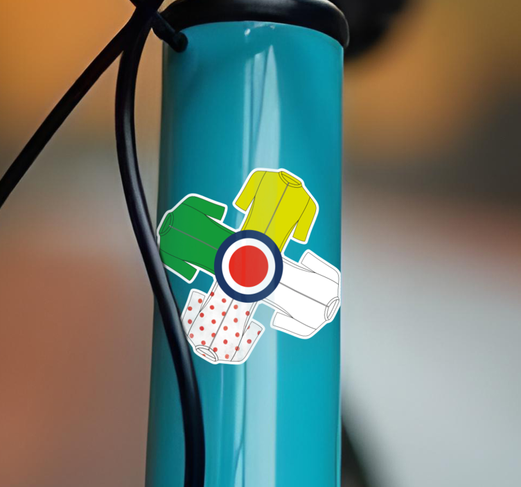 Fahrrad Aufkleber 4 Radtrikot und Kreis - TenStickers