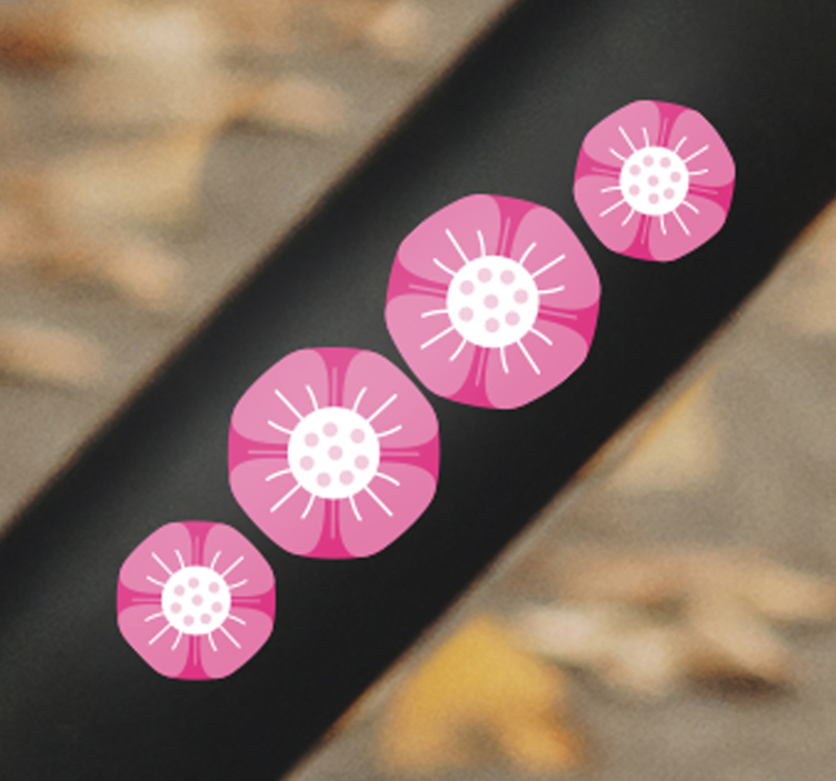 Fahrrad aufkleber blush botanisches arrangement - TenStickers