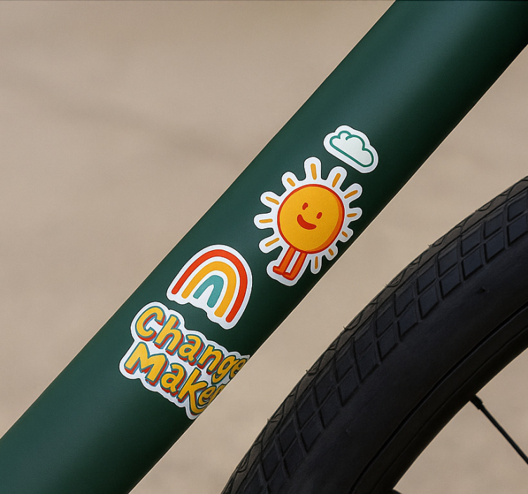 Fahrrad Aufkleber grüne welt - TenStickers