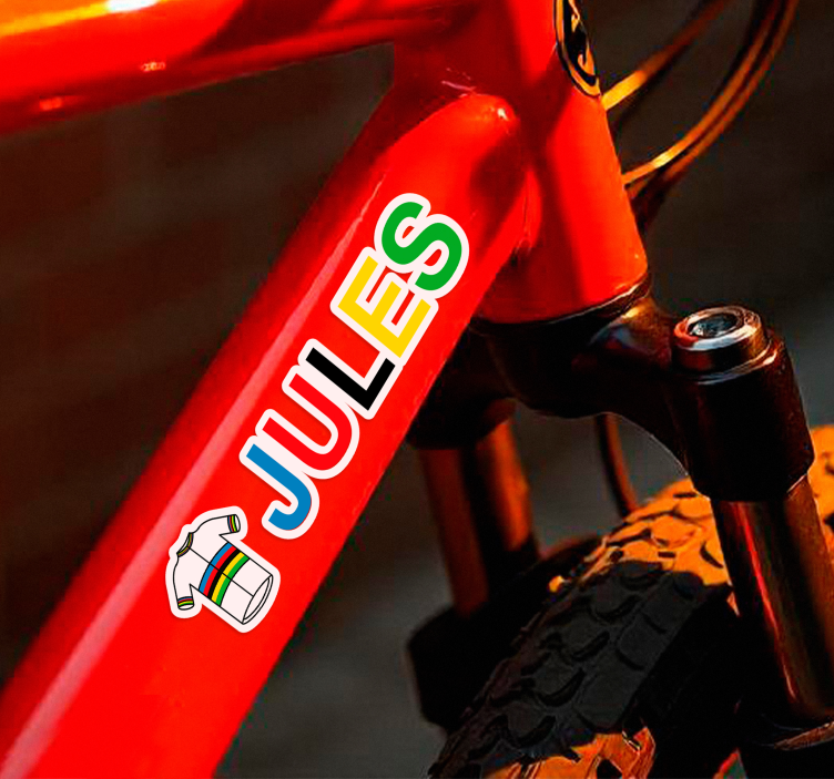 Fahrrad Aufkleber radtrikot weltmeister - TenStickers