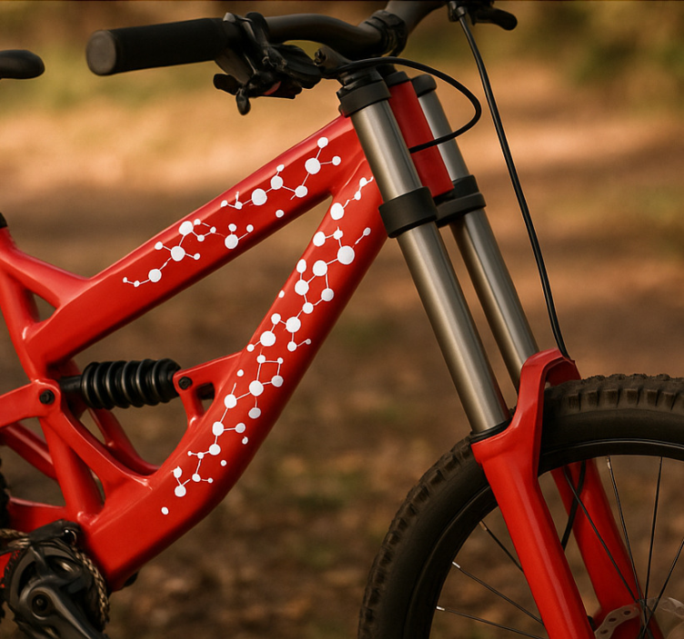 Fahrrad Aufkleber verbundene punkte-sammlung - TenStickers