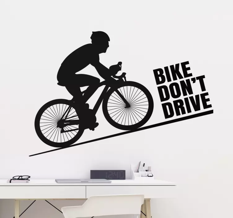 Fahrrad fahren Spruch Wandtattoo - TenStickers