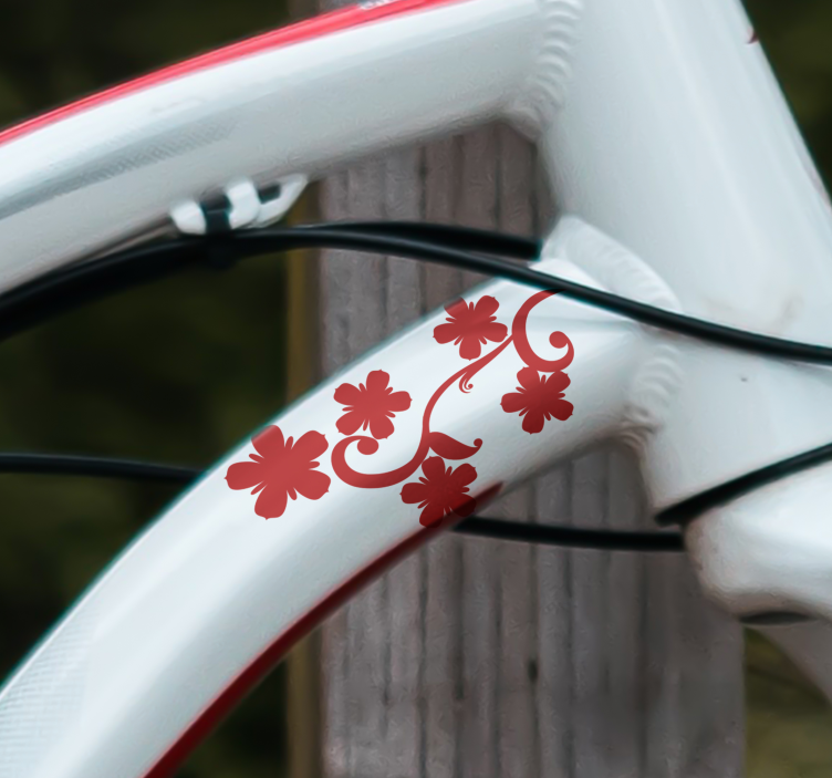 Fahrrad Sticker elegante Blume - TenStickers