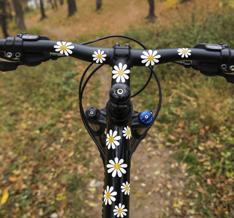 Fahrrad Aufkleber Gänseblümchen - TenStickers