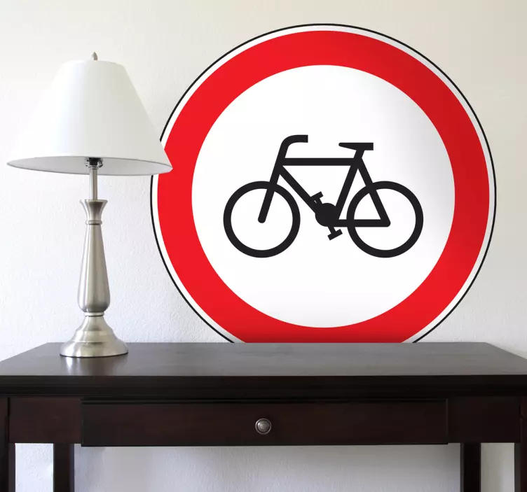 Fahrrad Verbot Schild Aufkleber - TenStickers