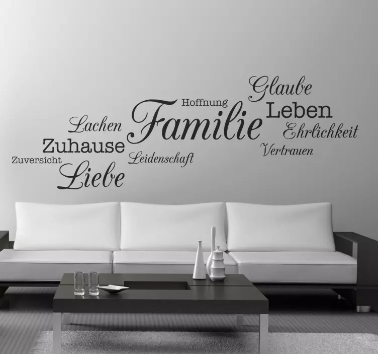 Wandtattoo Sprüche Familie Zuhause - TenStickers