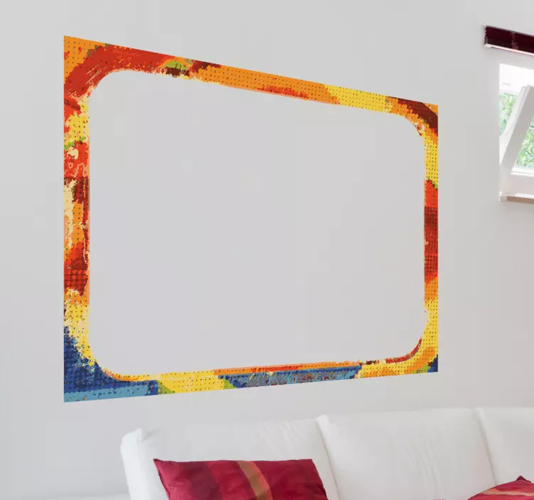 Farbenfroher Bilderrahmen Aufkleber - TenStickers