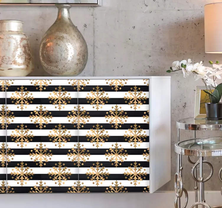 Feiertag Wandtattoo elegantes schneeflockenmuster - TenStickers