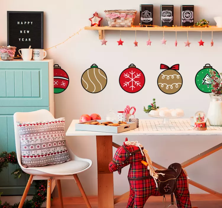 Feiertag Wandtattoo festliche ornamentsammlung - TenStickers