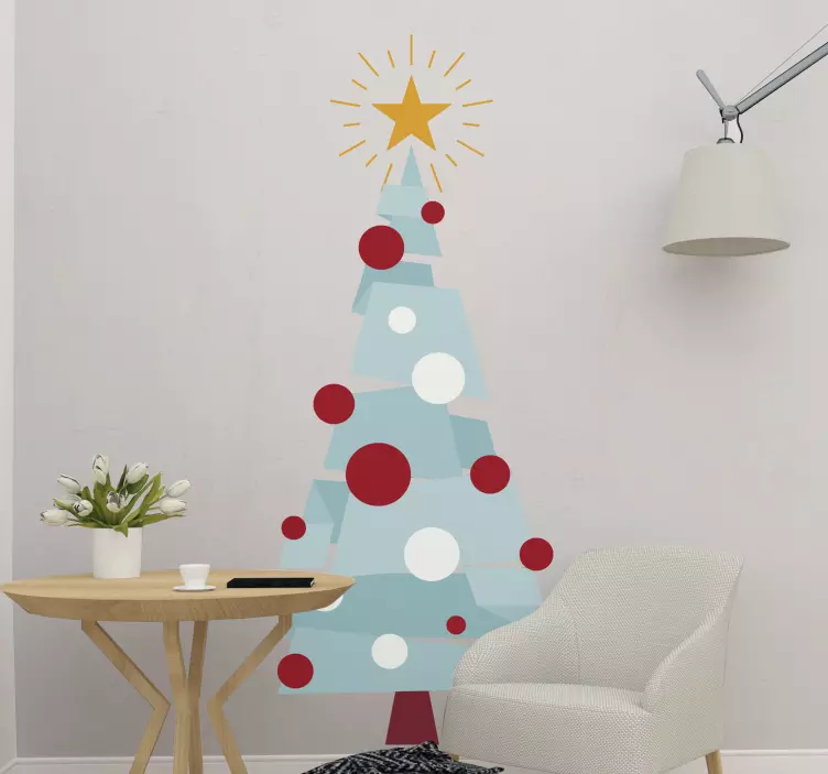 Feiertag Wandtattoo stilisierter weihnachtsbaum - TenStickers