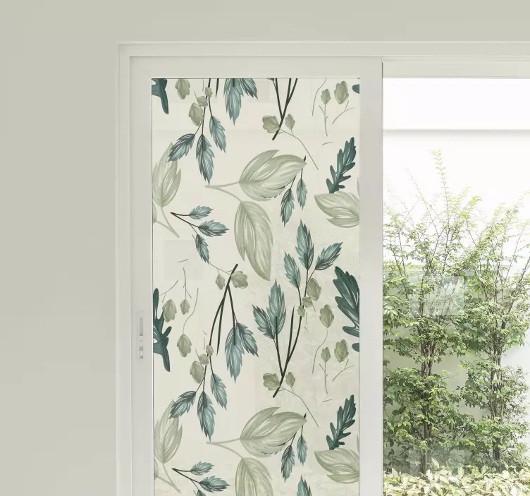 Fenster Aufkleber Grünpflanzenmosaik für glas - TenStickers