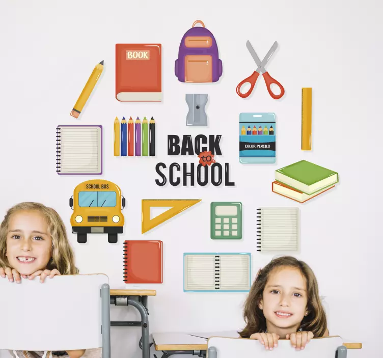 Fenster Aufkleber Symbolpaket für den schulanfang - TenStickers