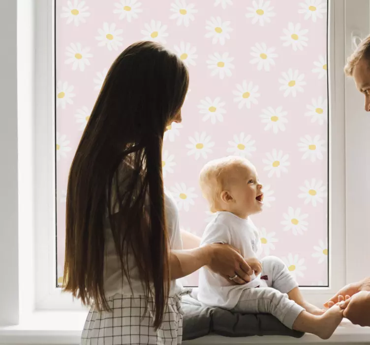 Fensteraufkleber Gänseblümchen Muster - TenStickers