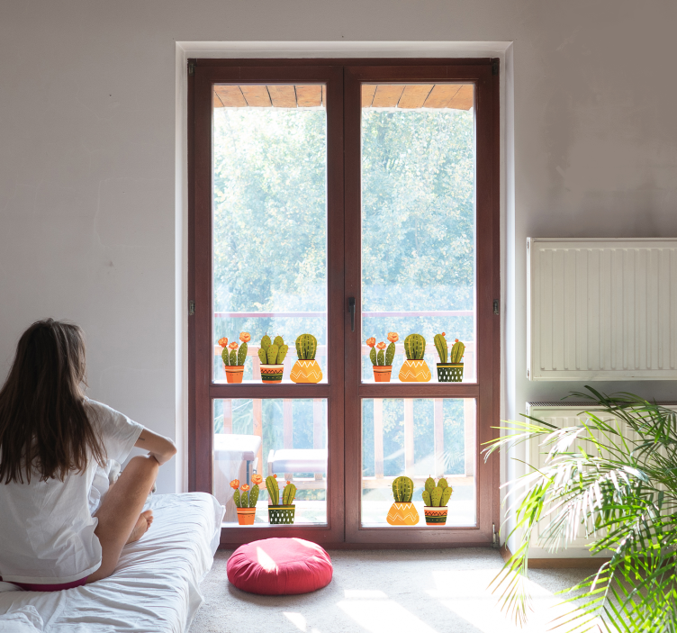 Fensteraufkleber kaktus formen - TenStickers