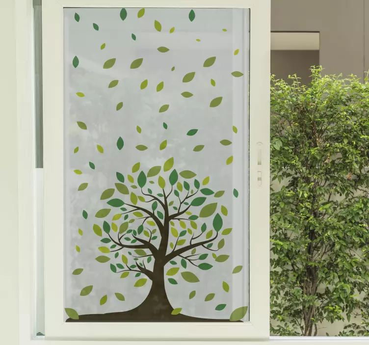 Fensteraufkleber Baum im Wind - TenStickers