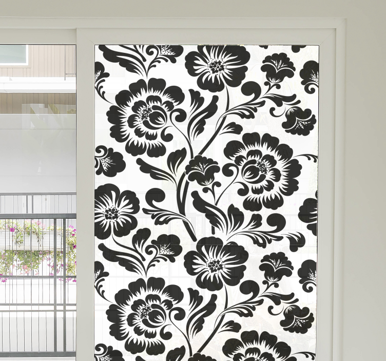 Fensterfolie Blumenblattmotiv - TenStickers