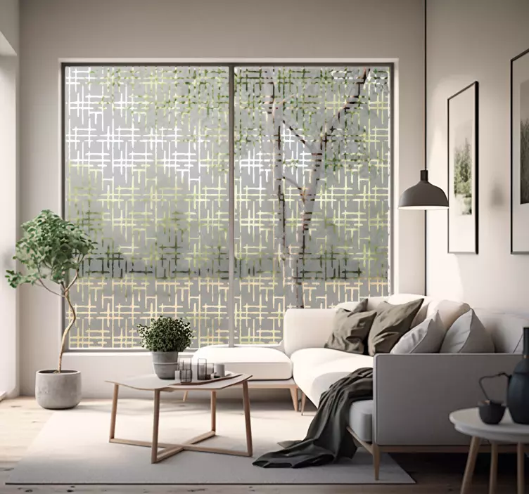 Fensteraufkleber transluzente Kreuzlinien - TenStickers