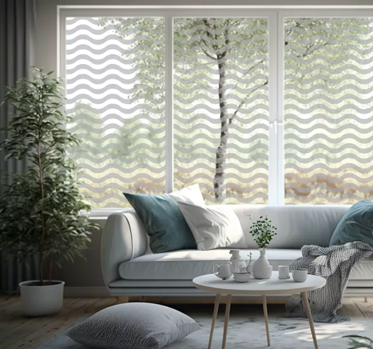 Fensteraufkleber transluzente Wellen - TenStickers