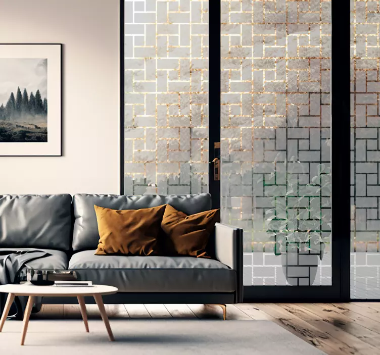 Fensteraufkleber transluzente Ziegel - TenStickers