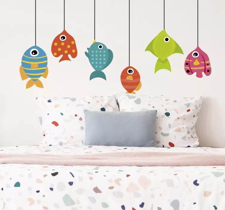 Fisch Aufkleber bunte hängende fische - TenStickers