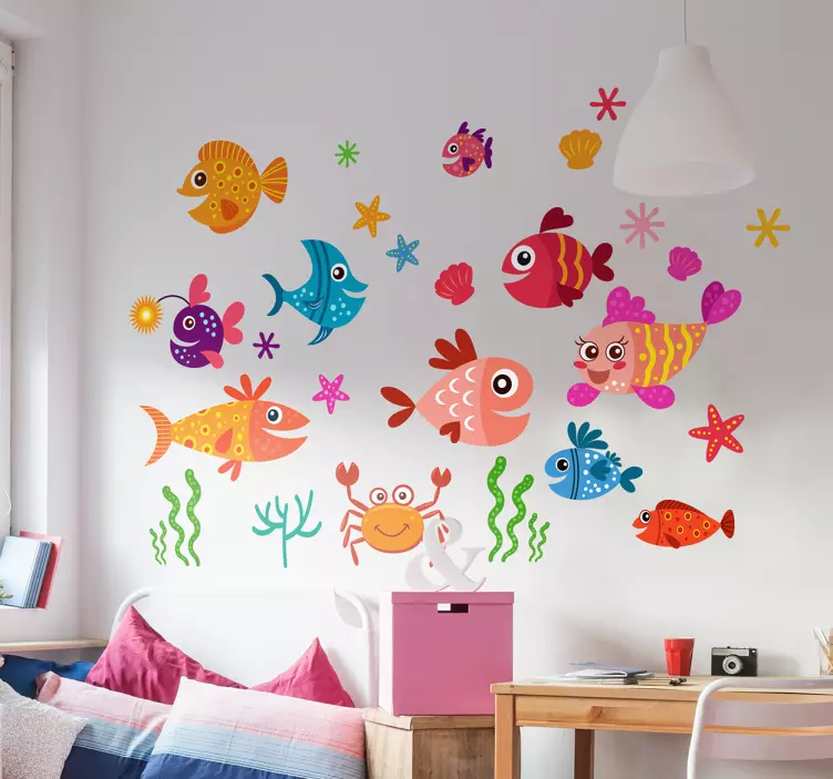 Wandtattoo Fische Nil für Kinder - TenStickers