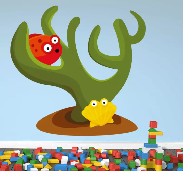 Fisch und Muschel Aufkleber - TenStickers