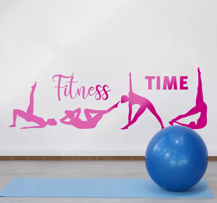 Fitness Übungen Wandaufkleber mit Spruch  - TenStickers