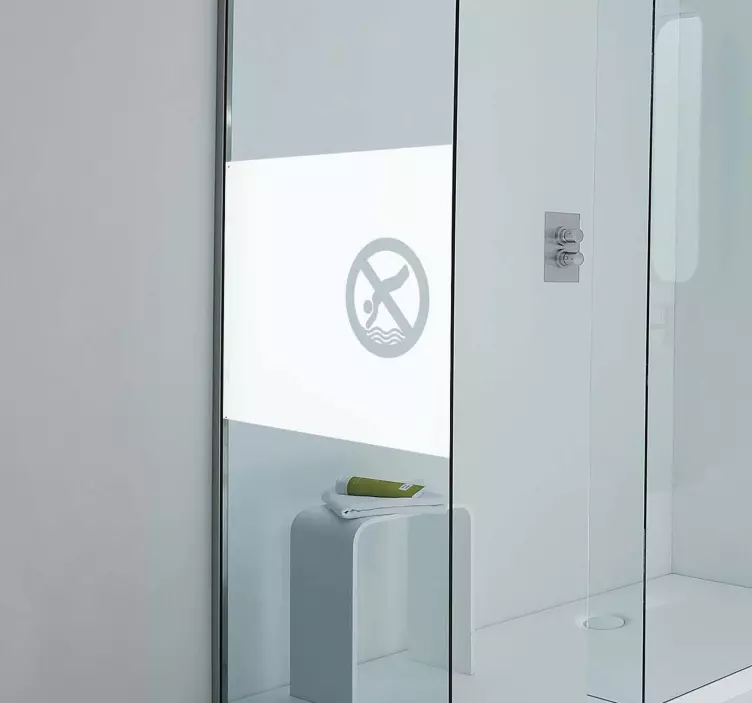 Folie Duschkabine kein schwimmen-schild - TenStickers