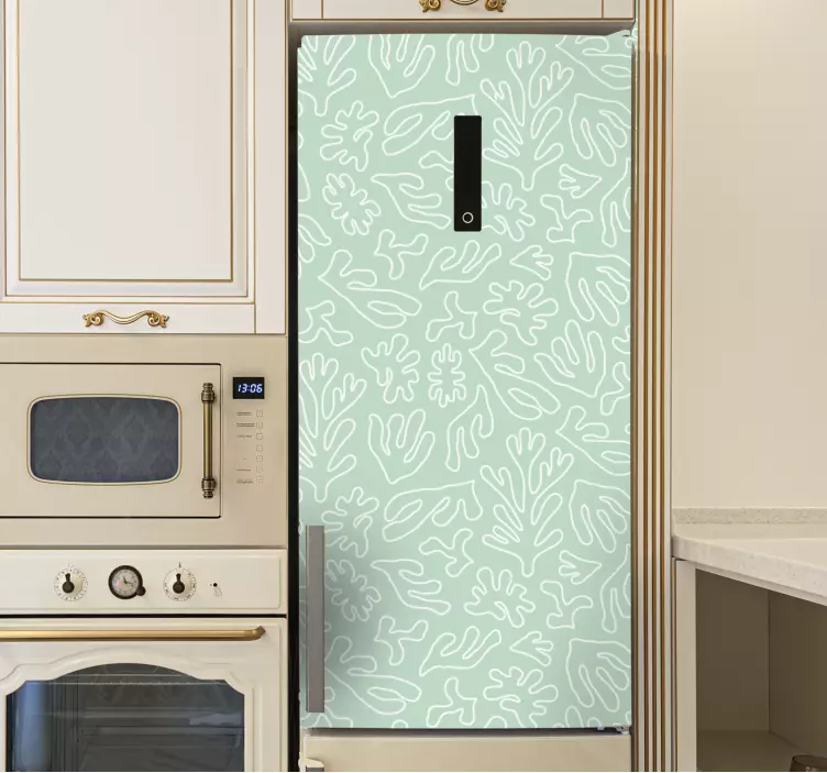 Folie Kühlschrank botanischer arrangementstil - TenStickers