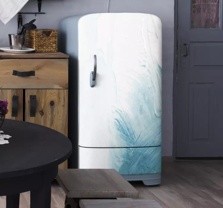 Folie Kühlschrank elegante abstrakte wirbel - TenStickers
