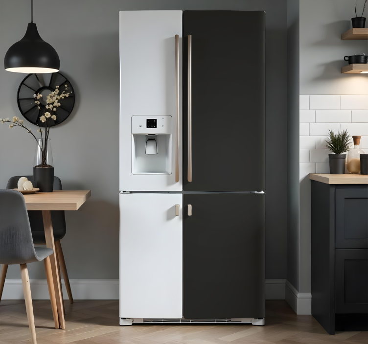 Kühlschrank Folie voll schwarz - TenStickers