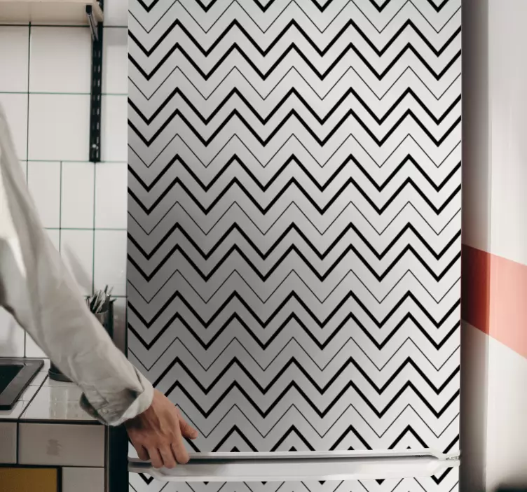 Folie Kühlschrank wickeltuch mit chevron-print - TenStickers