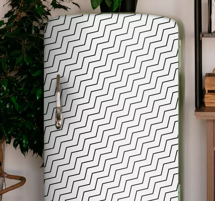 Folie Kühlschrank zickzack-musteroberfläche - TenStickers