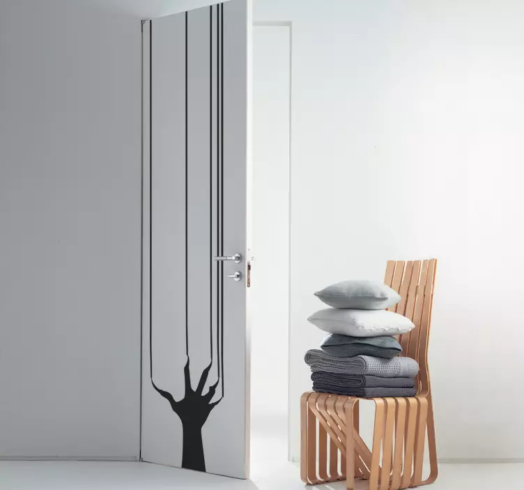 Folie Tür baumzweig-silhouette - TenStickers