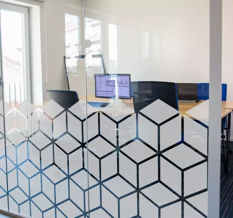 Fensteraufkleber geometrische Würfel - TenStickers