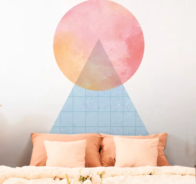 Form Wandtattoo Sonne und Wandtapete dreieck - TenStickers