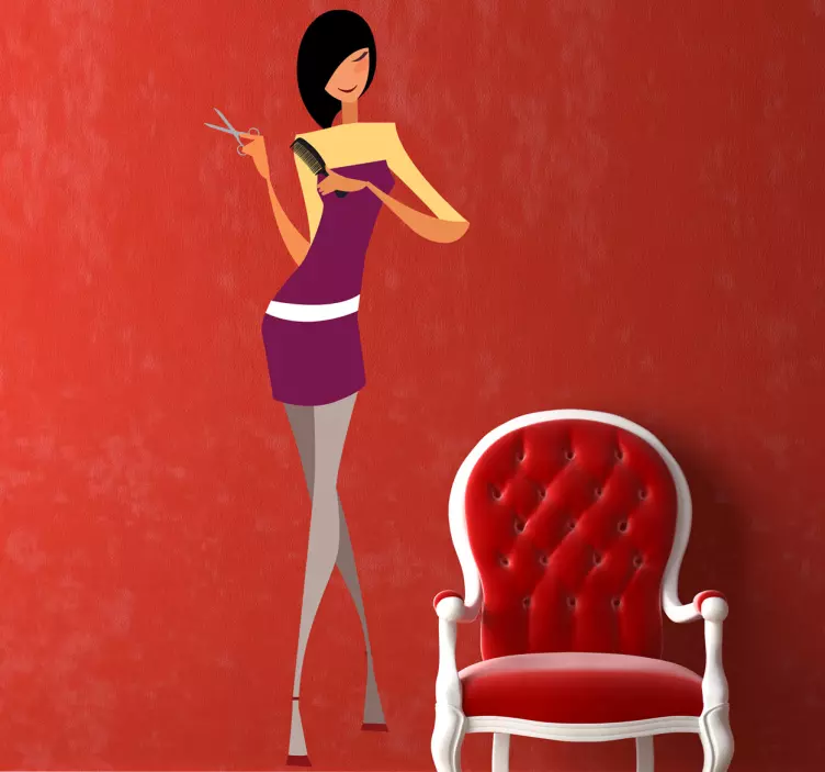 Frisörin Aufkleber - TenStickers