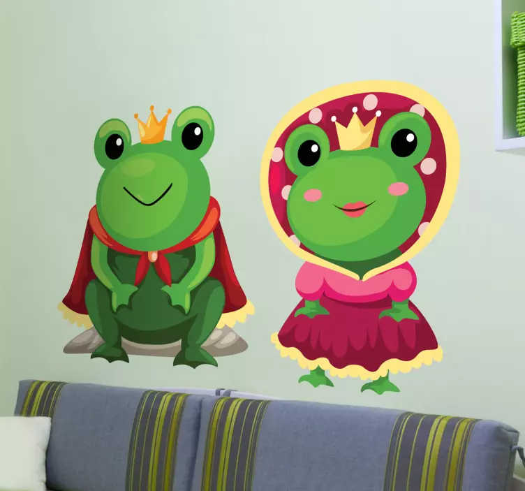 Froschkönig und Königin Aufkleber - TenStickers