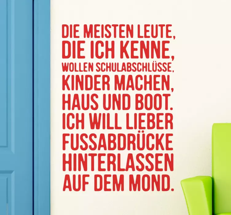 Fußabdrücke auf dem Mond Aufkleber - TenStickers