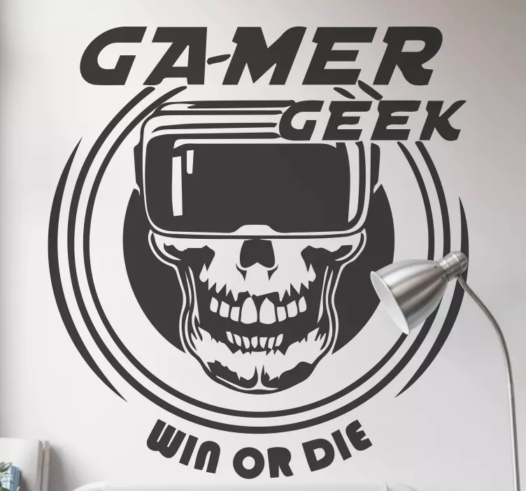 Gamer wandtattoo im skull design - TenStickers