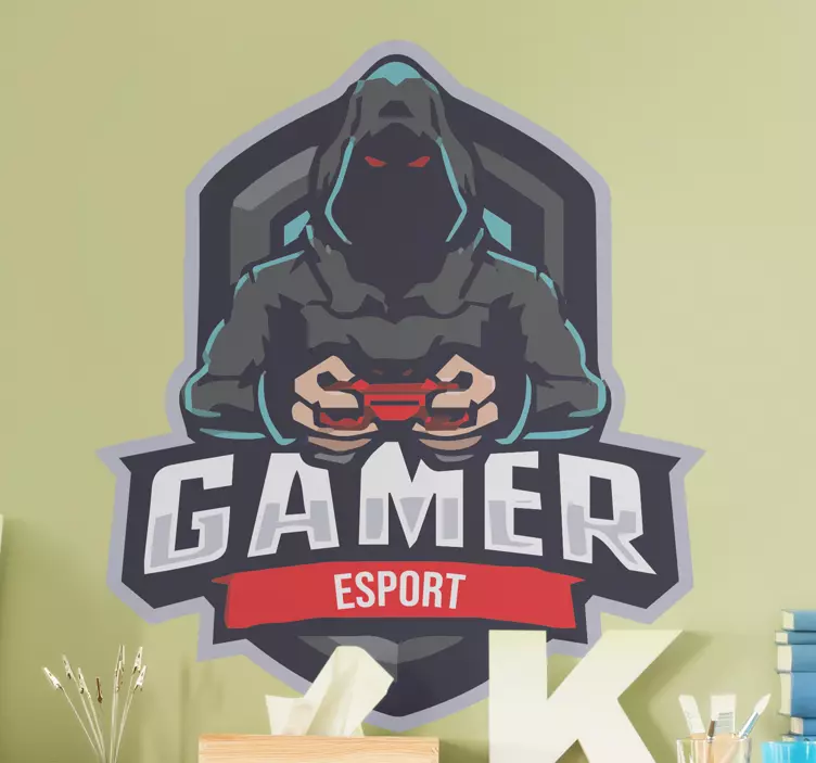 Gaming wandtattoo gamer esport emblem - TenStickers
